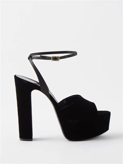 ysl jodie heels|Jodie 95 velvet platform high.